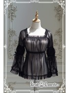 Krad Lanrete Medusa Dotted Tulle Blouse(Reservation/3 Colours/Full Payment Without Shipping)